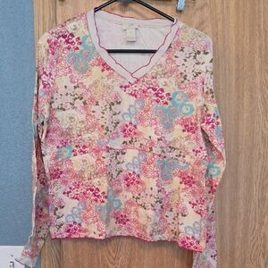 J. Jill Soft Pink Cotton Top